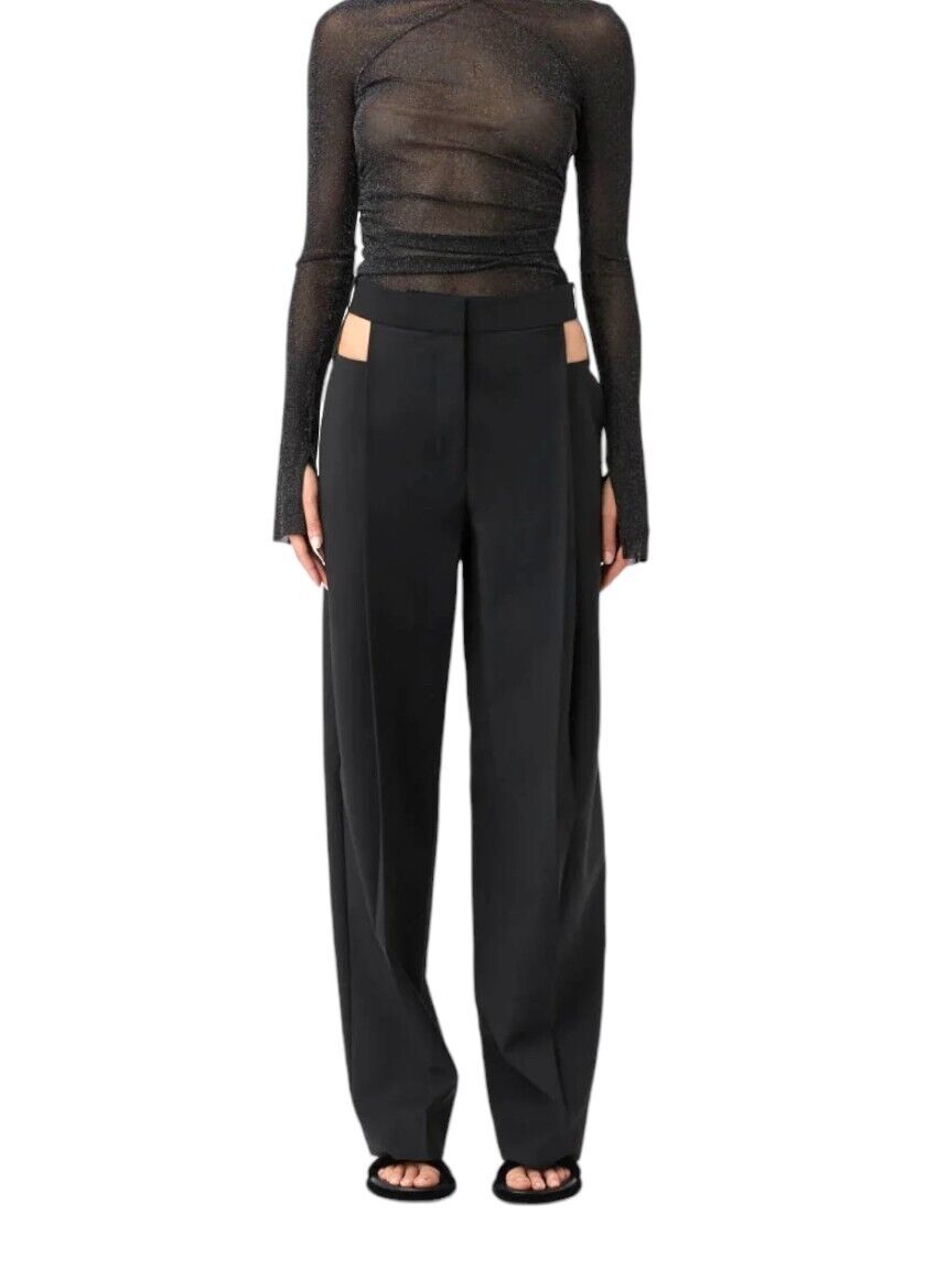 Camilla and Marc Alma Tailored Pant | Sz 10, Black, Cutouts, High Waist,Wide Leg
