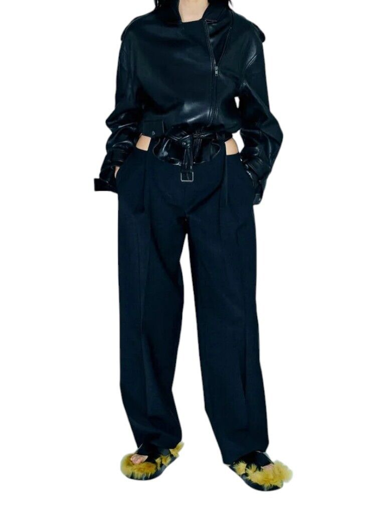 Camilla and Marc Alma Tailored Pant | Sz 10, Black, Cutouts, High Waist,Wide Leg