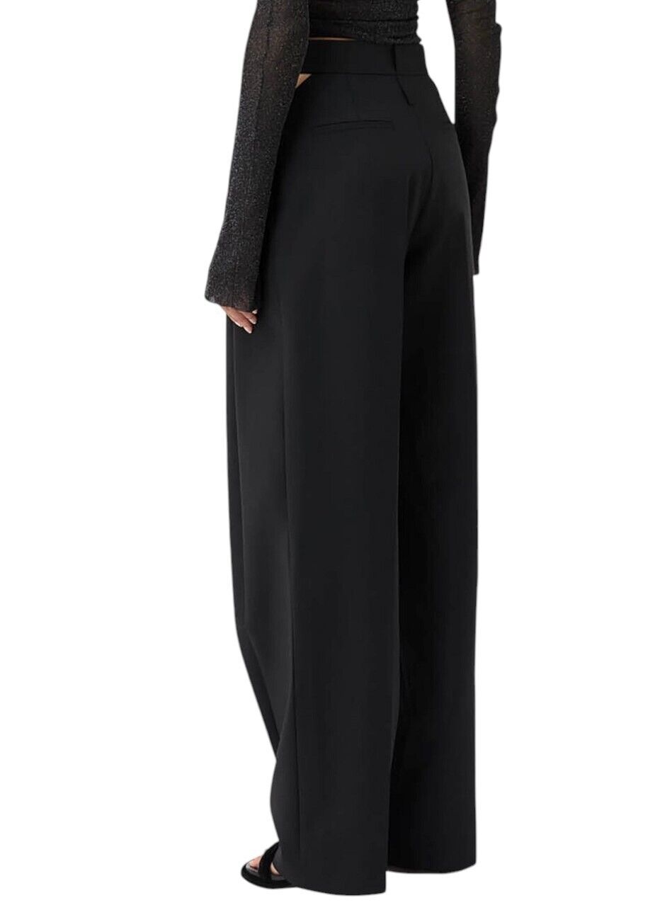 Camilla and Marc Alma Tailored Pant | Sz 10, Black, Cutouts, High Waist,Wide Leg