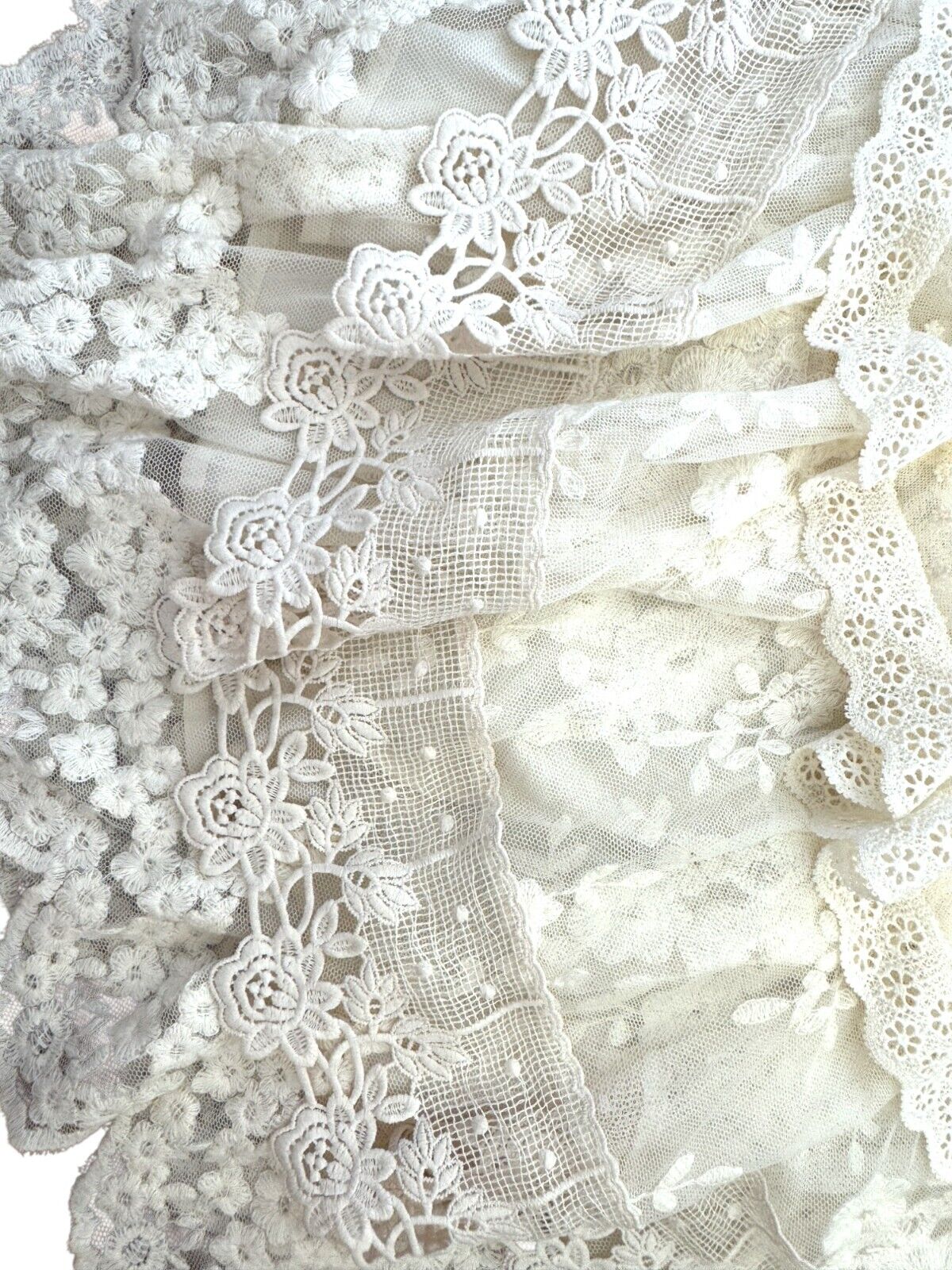 Spell and The Gypsy Collective |Dawn Lace Mini Skirt, Cream, Sz M, Elastic Waist