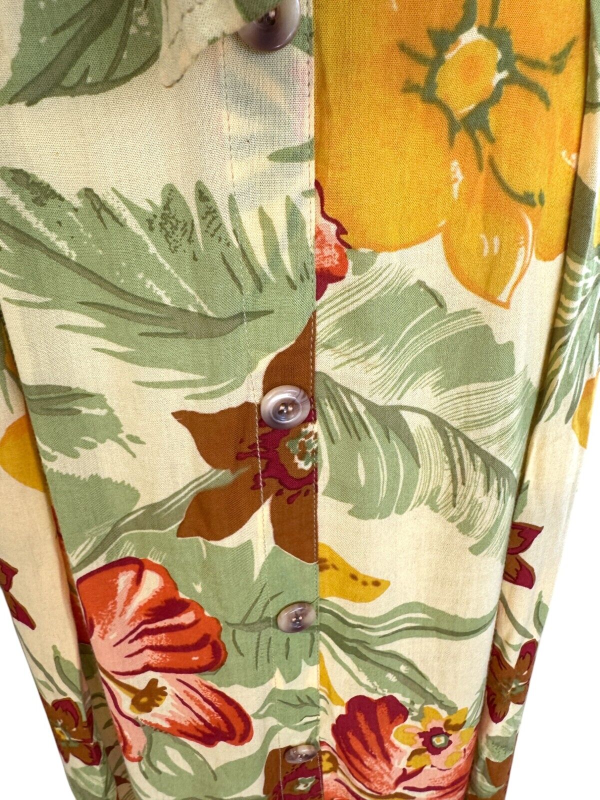 FAITHFUL THE BRAND Magda Midi Dress | Sz 14, Yellow Floral, Cut Out Bodice, Soft