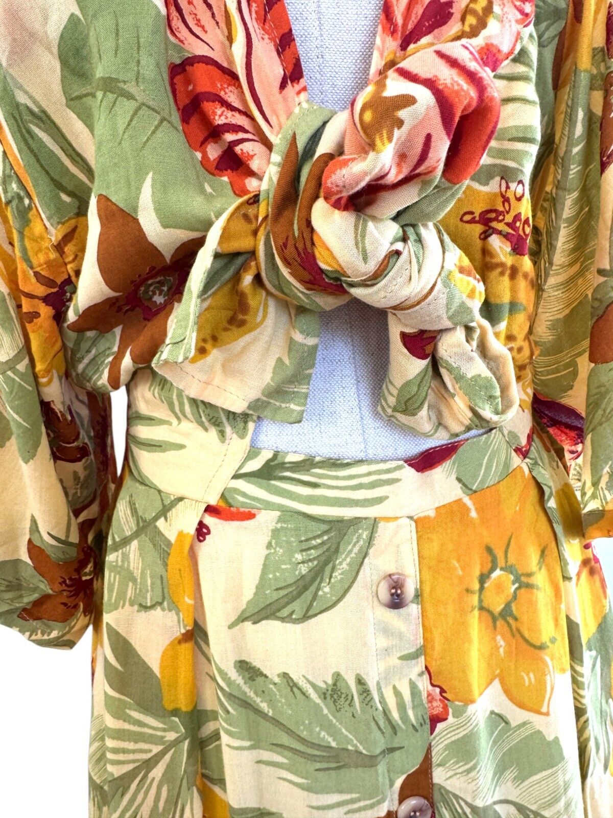 FAITHFUL THE BRAND Magda Midi Dress | Sz 14, Yellow Floral, Cut Out Bodice, Soft