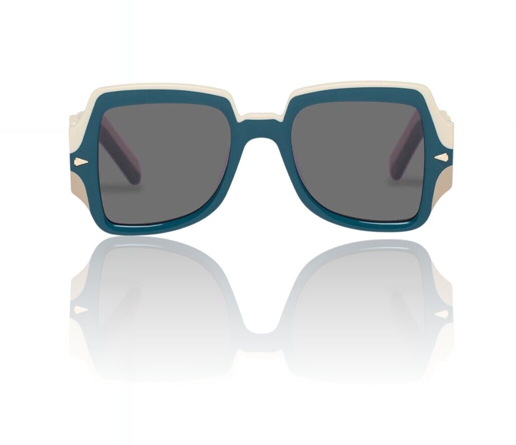 Karen Walker Wavy Ultra B Sunglasses | 70's inspired, Blue/White, Biodegradable