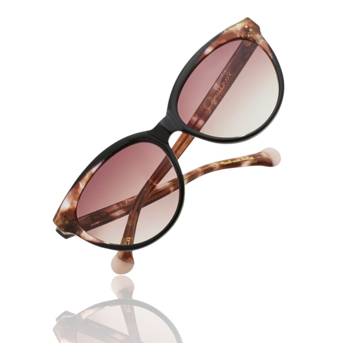 Camilla All the Things Sunglasses |Black/Brown Syrup Shimmer, Acetate, Cats Eye