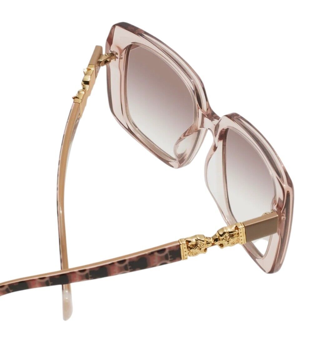 Camilla Happy in the Hamptons Sunglasses | Rose Clear Acetate, Jaguar Print Arm