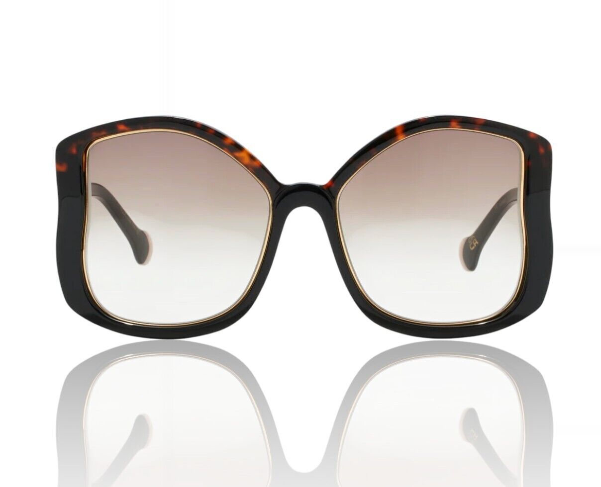 Camilla Social Butterfly Sunglasses | Dark Tortoise Shell, Oversized, Acetate