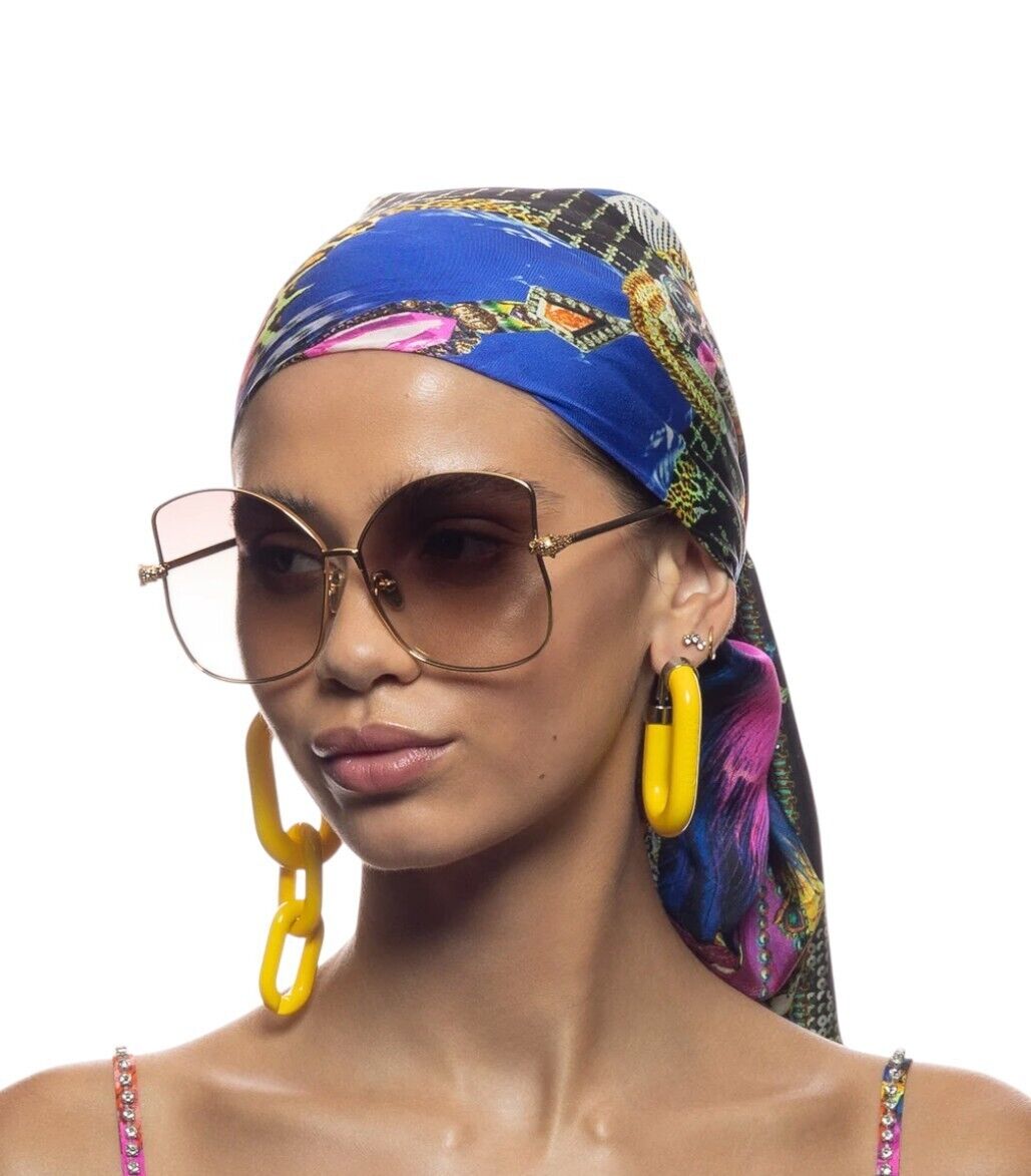 Camilla Pool Side Pedigree Sunglasses| Gold Metal, Gradient Lenses, Oversized