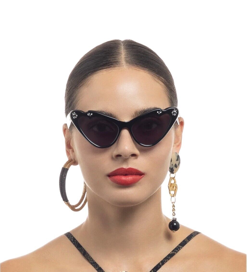 Camilla Flutterby Sunglasses |Black Acetate, Crystal, Jaguar, Cat Eye/Buttefly,