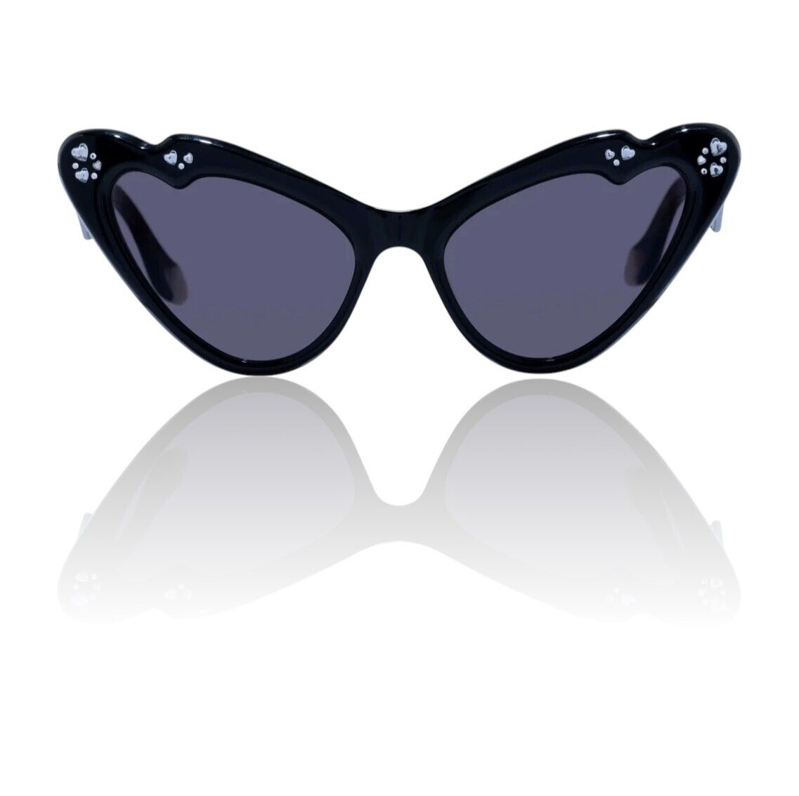 Camilla Flutterby Sunglasses |Black Acetate, Crystal, Jaguar, Cat Eye/Buttefly,