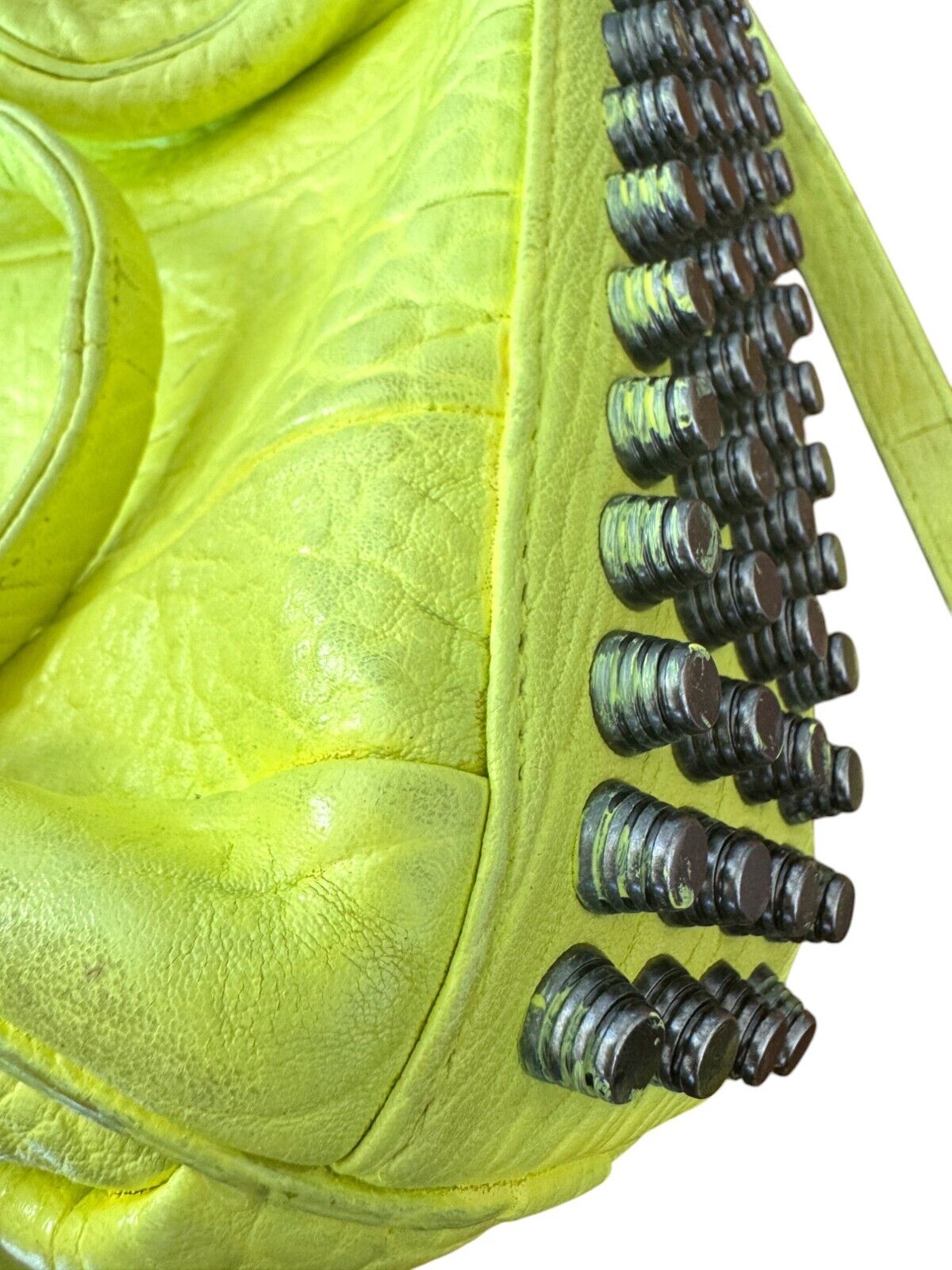 Alexander Wang Rocco Bag | Fluoro/neon Yellow/Silver, Leather, Silver, Crossbody