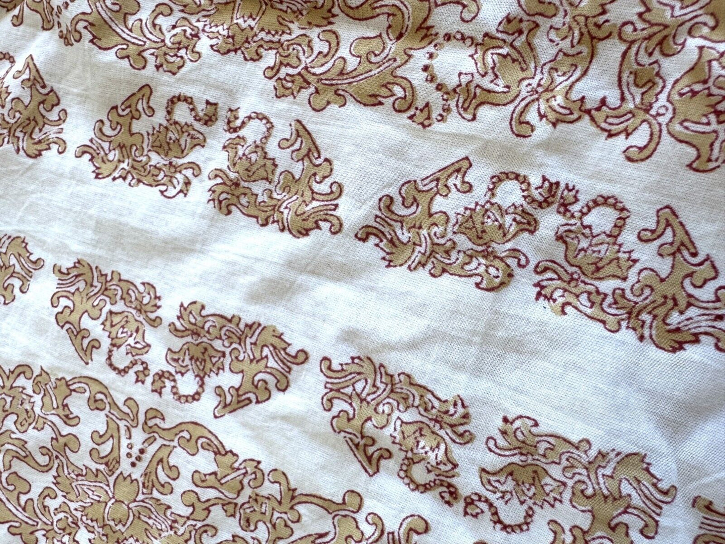 HANNAH Artwear Aster Pants | White Paisley, OS, Drawstring, HAND MADE Cotton