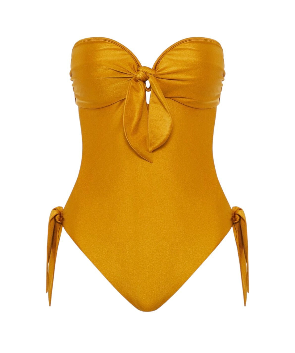 Zimmermann Acadian Scarf Tie One Piece | Mustard/Yellow, Removable Pads/Straps