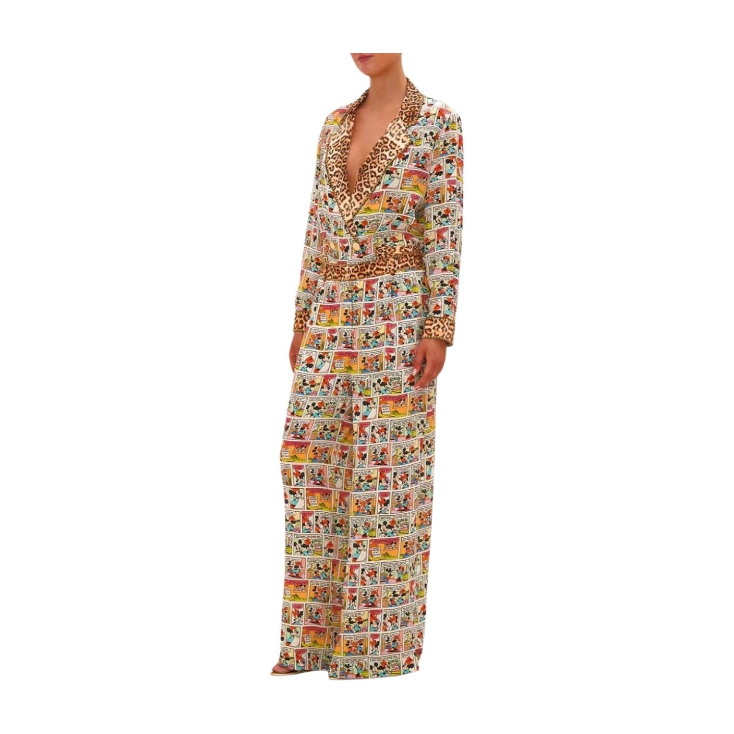 Camilla Wide Leg Waisted pant | Mickey/Minnie Mouse Print, Silk, Leopard Print