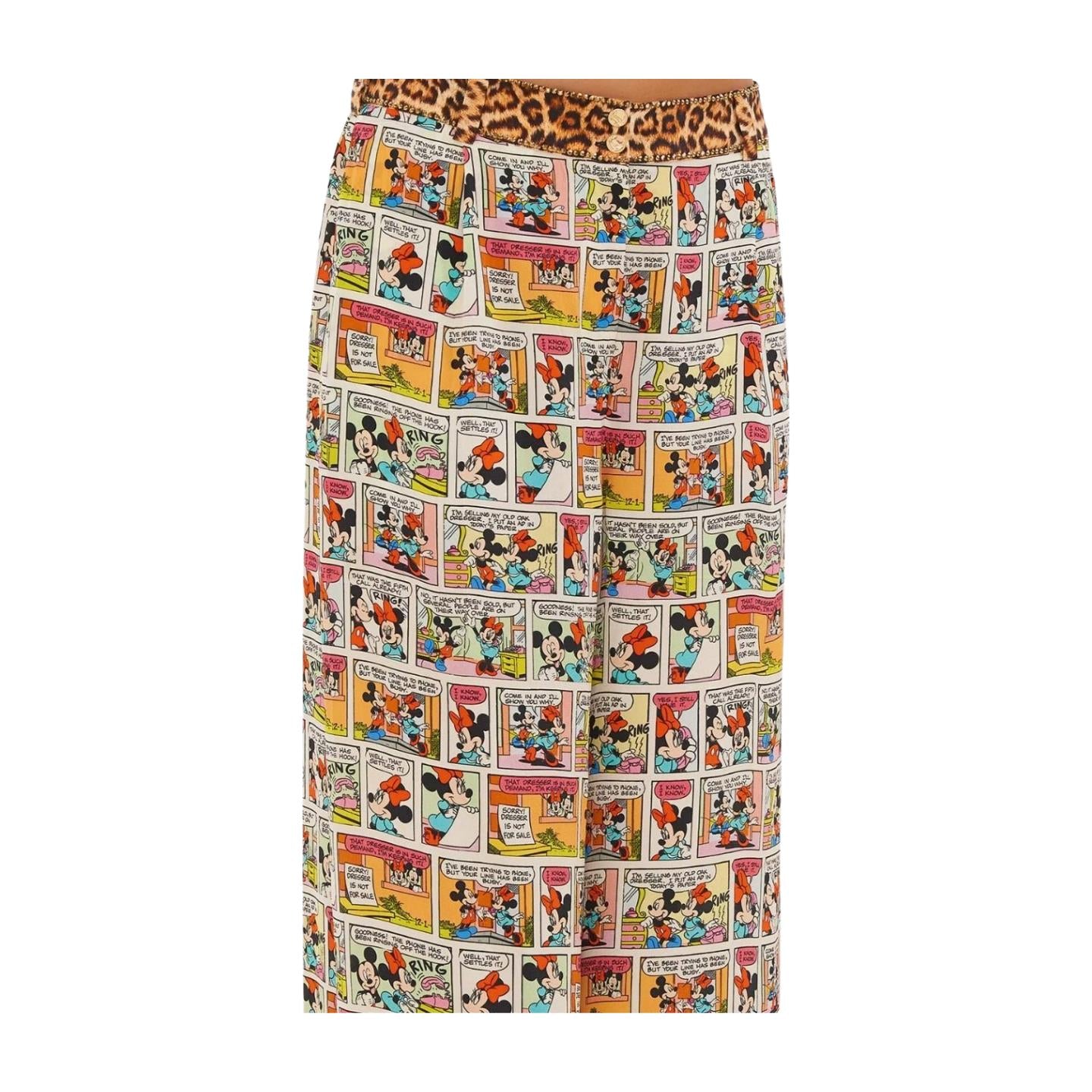 Camilla Wide Leg Waisted pant | Mickey/Minnie Mouse Print, Silk, Leopard Print