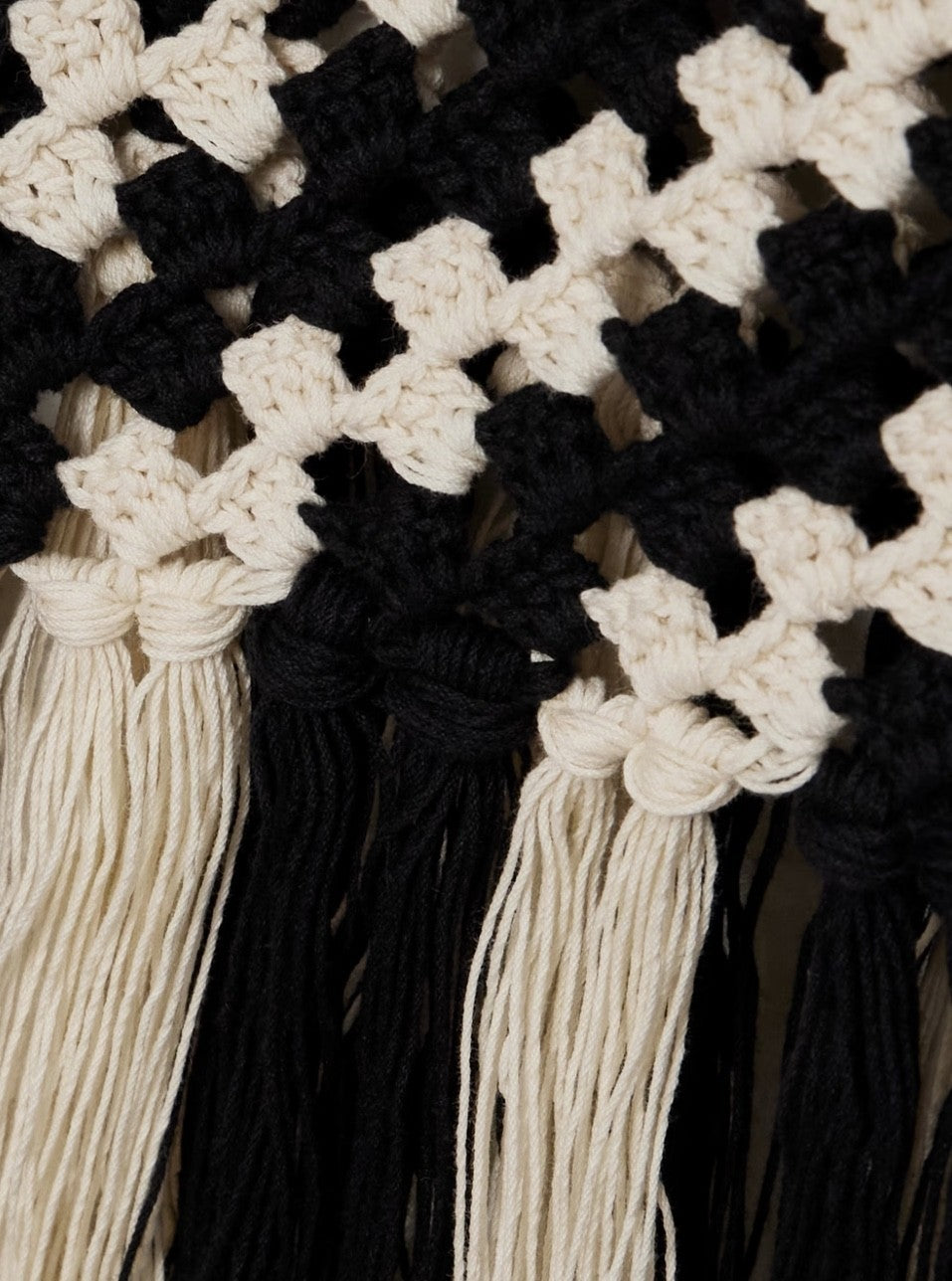Zimmermann Halliday Hand Crochet Dress | Chevron, Black&White, Knitted, Midi