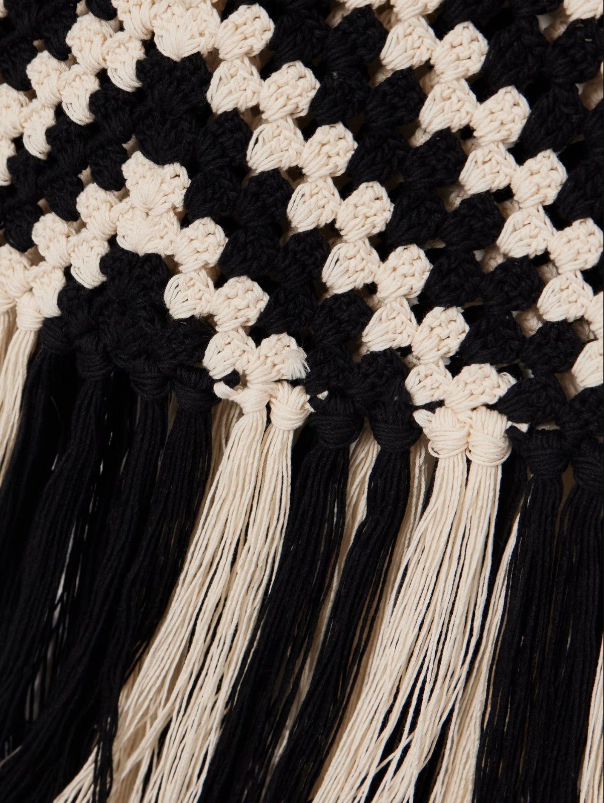 Zimmermann Halliday Hand Crochet Skirt | Chevron, Black+White, Knitted, Midi
