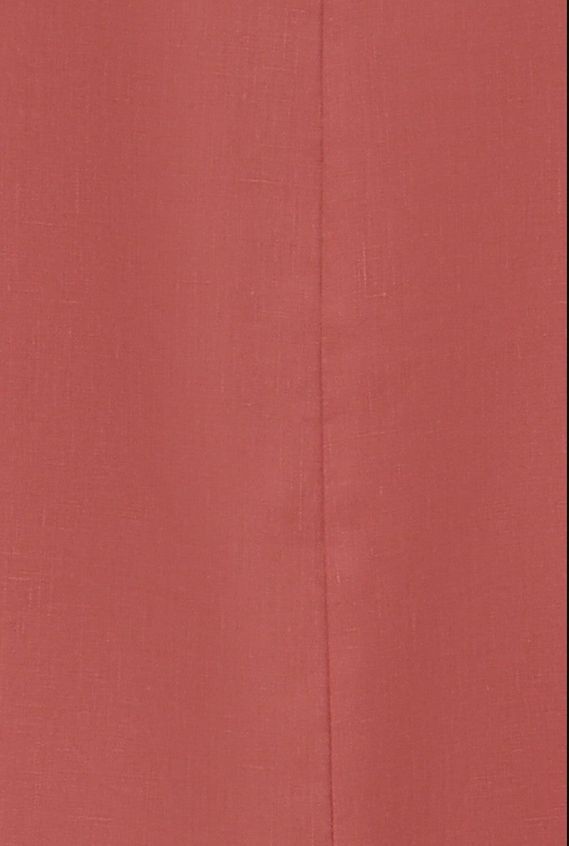 Zimmermann Midi Day Dress | Lipstick/Red/Pink, Blouson/Puff sleeves, Linen