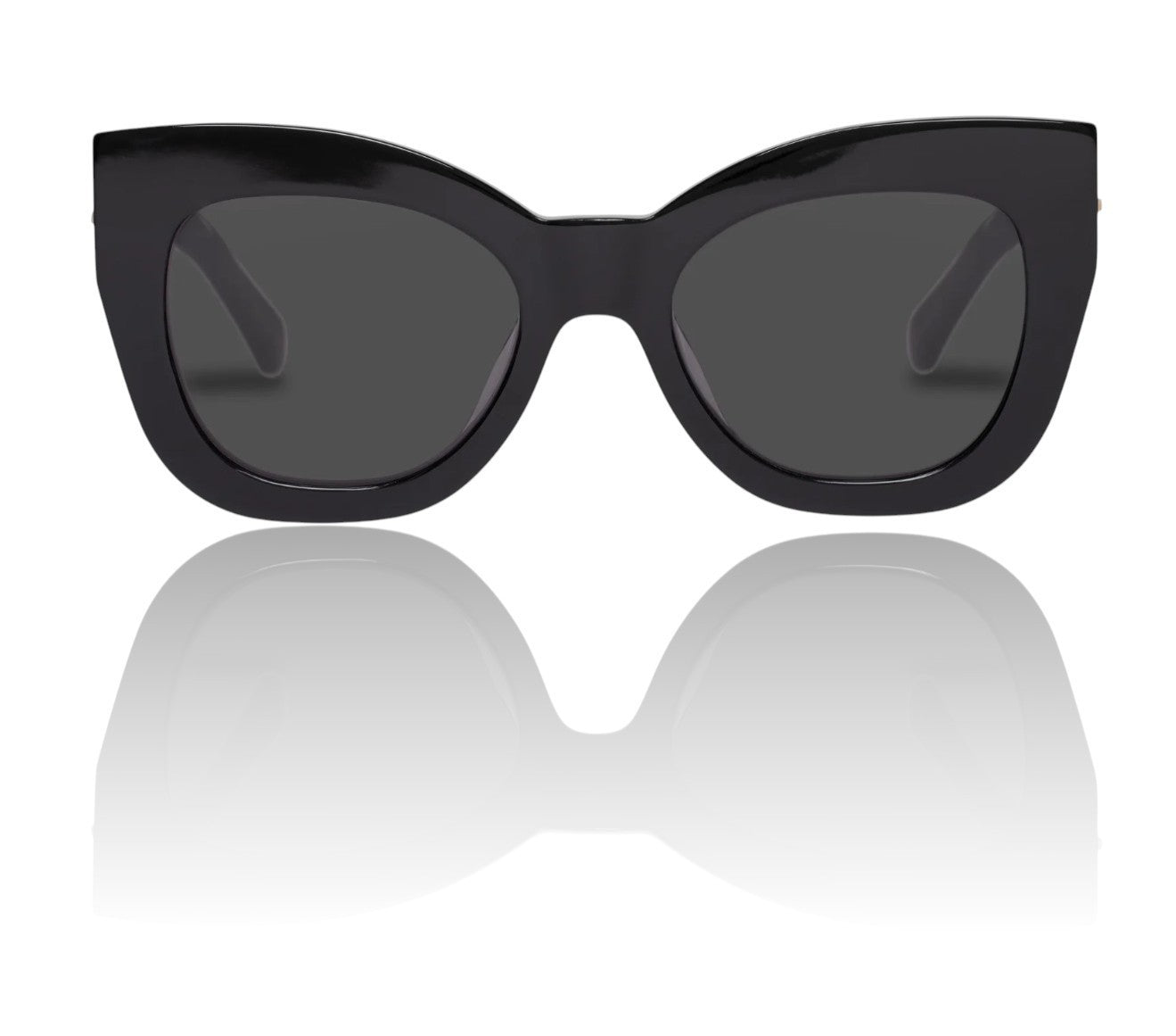Karen Walker Northern Lights Sunglasses | Black Acetate, Grey Lenses, Cats Eye