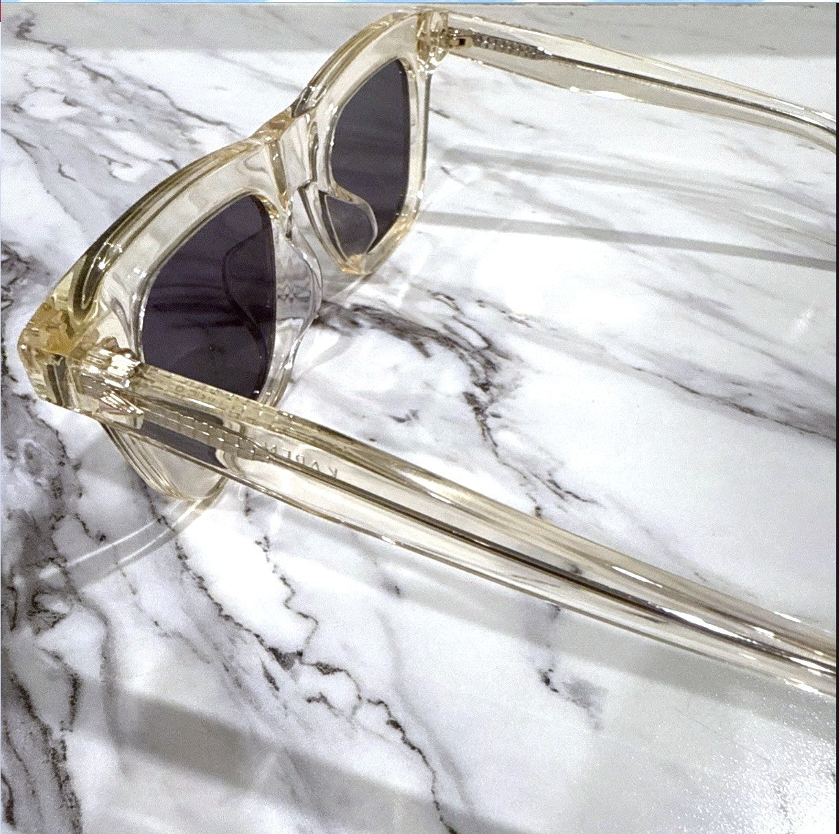 Karen Walker Triple Ripple Sunglasses | Clear/Transparent Acetate, Square