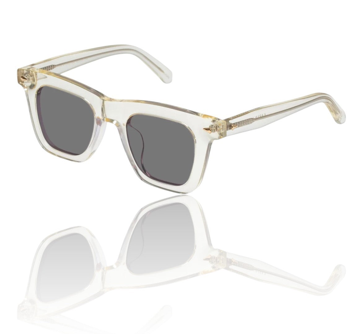 Karen Walker Triple Ripple Sunglasses | Clear/Transparent Acetate, Square