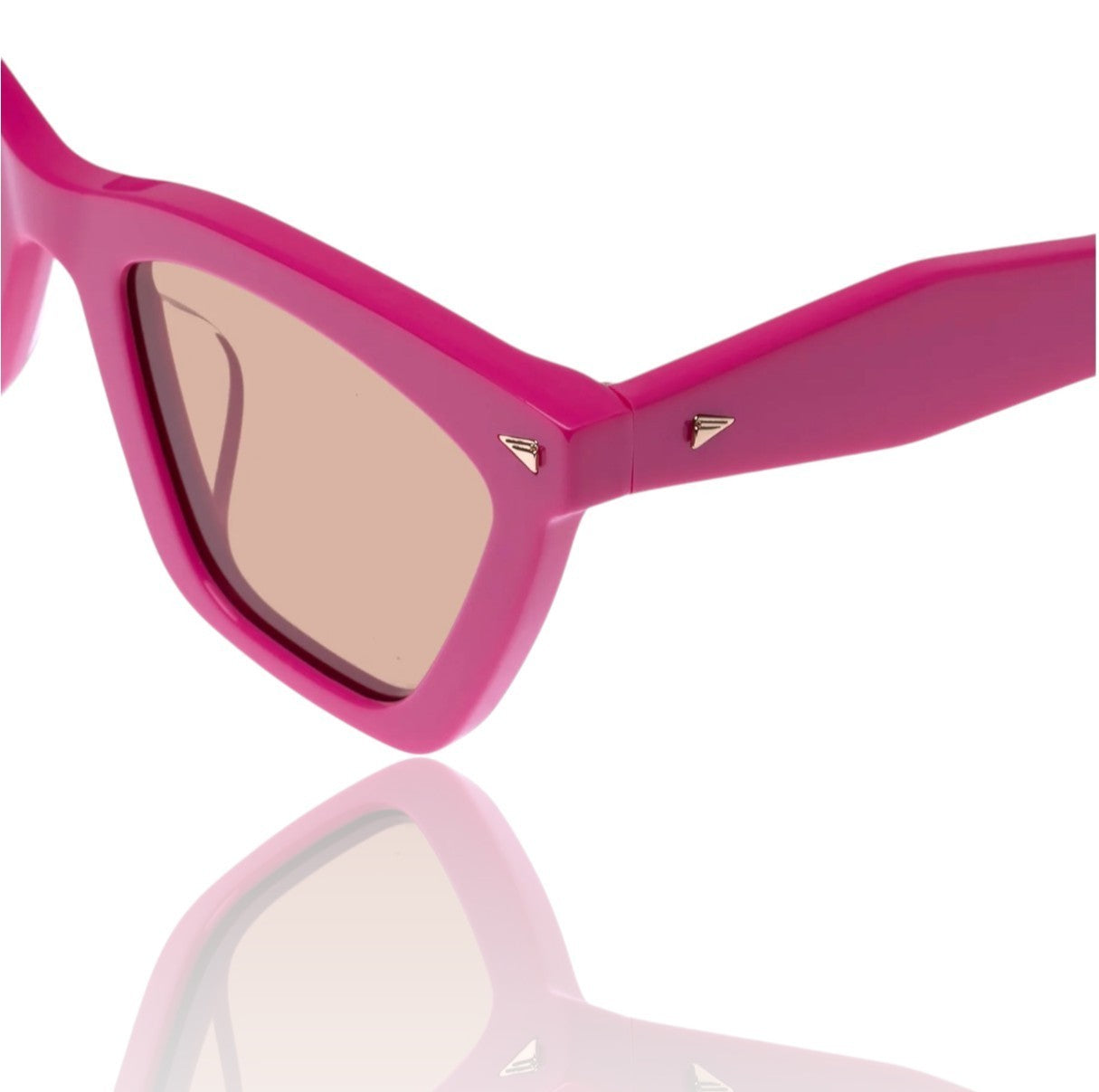 Karen Walker Spellbound Sunglasses | Pink/Fuchsia, Cats Eye, Acetate, Brown Lens