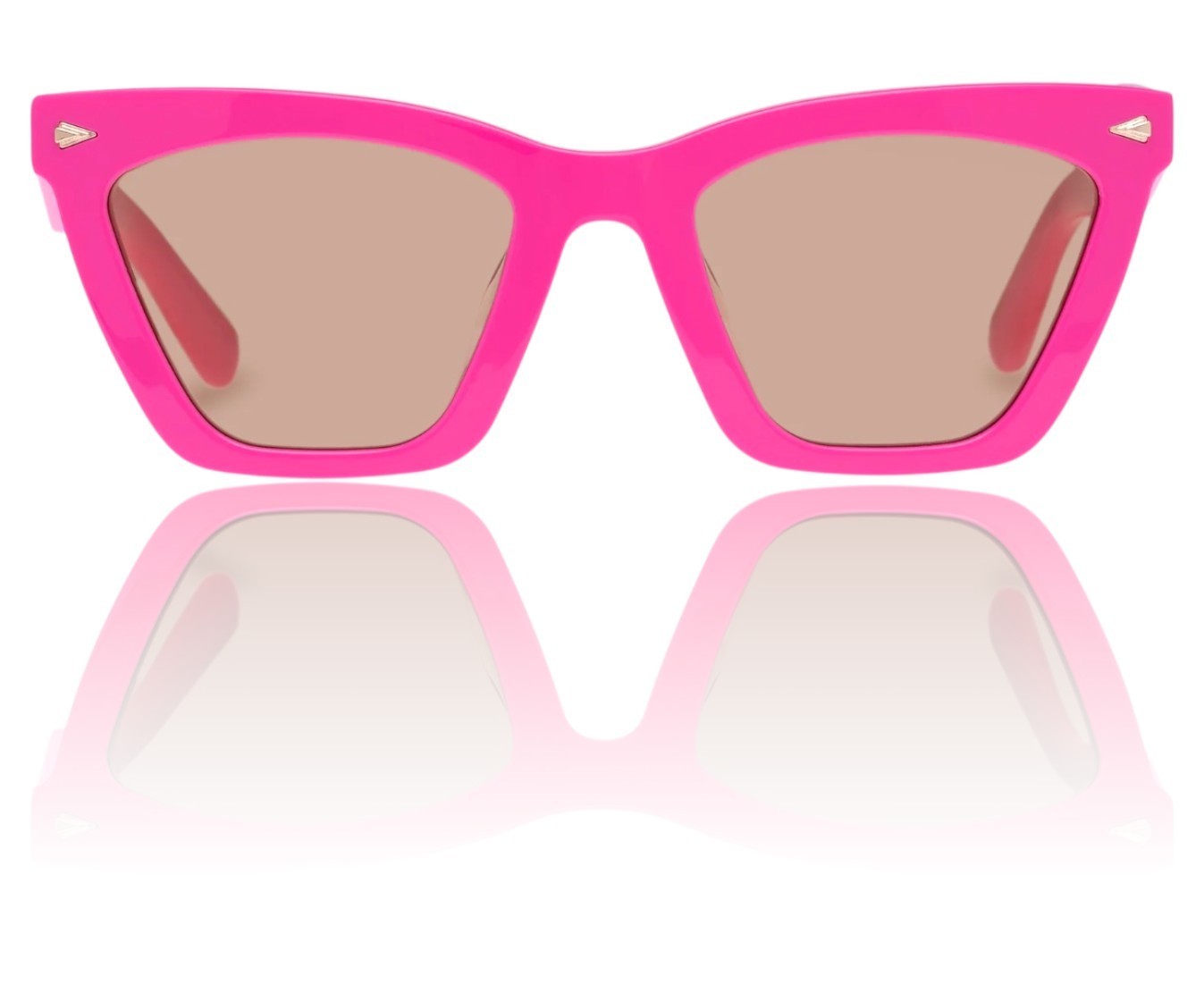 Karen Walker Spellbound Sunglasses | Pink/Fuchsia, Cats Eye, Acetate, Brown Lens