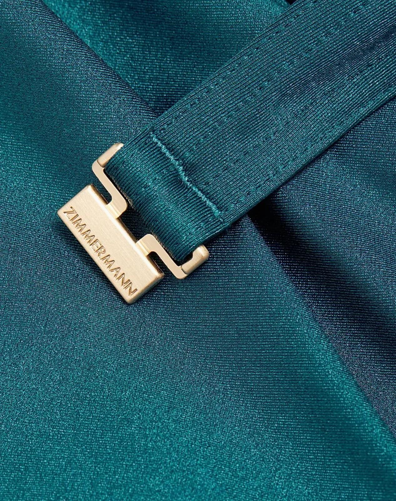 Zimmermann Acacia Underwire Bikini |Teal/Green/Blue, High Rise, Adjustable Strap