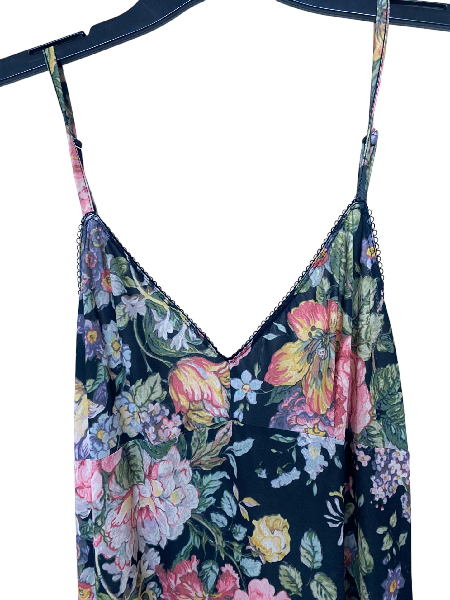 Zimmermann Floral Silk Midi Dress | Matching Slip, Sz 1, Tiered, Draped, Belted