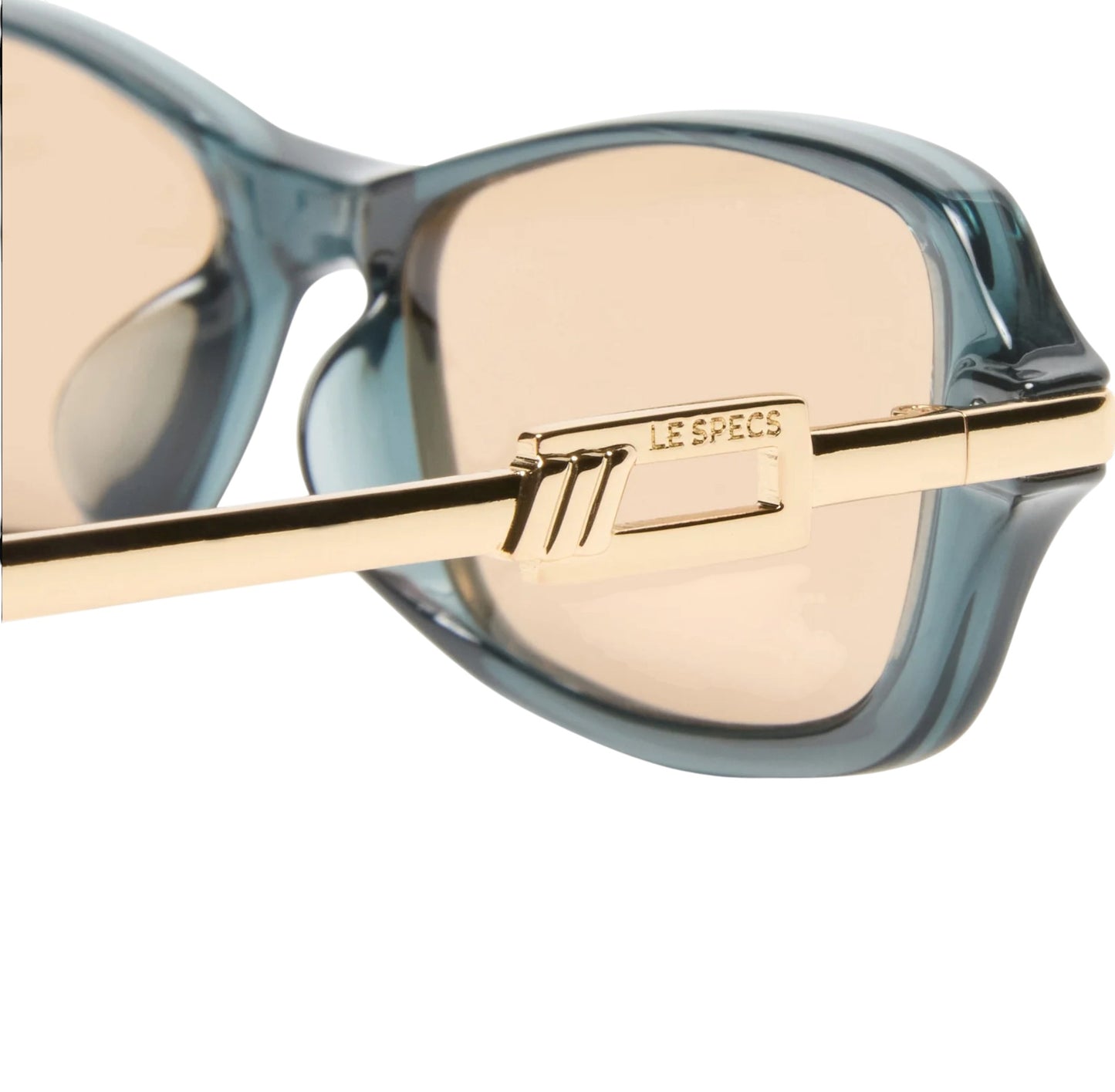 Le Specs Bamboozler Ltd Edition | Teal Green/Gold, Brown Polarised, Rectangle