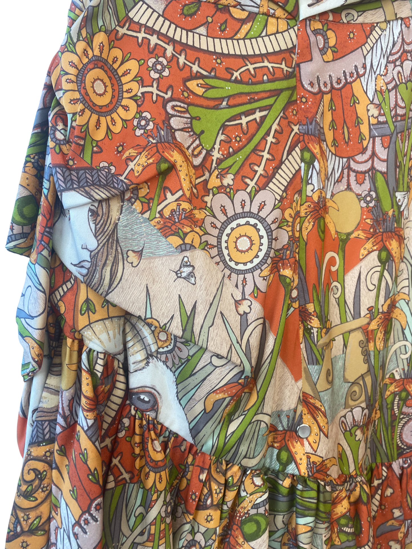 Zimmermann Kaleidoscope Wrap Tie Skirt | Mini, Aries Zodiac Print, Tie, Silk