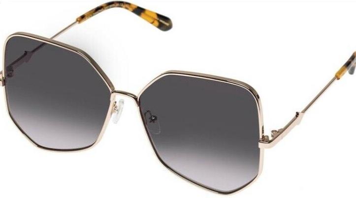 Karen Walker Black Diamond Sunglasses | Gold Metal, Oversized, Gradient $380RP