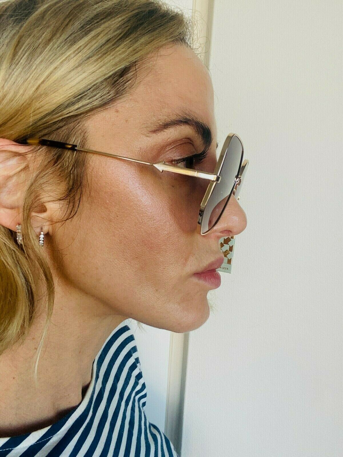 Karen Walker Black Diamond Sunglasses | Gold Metal, Oversized, Gradient $380RP