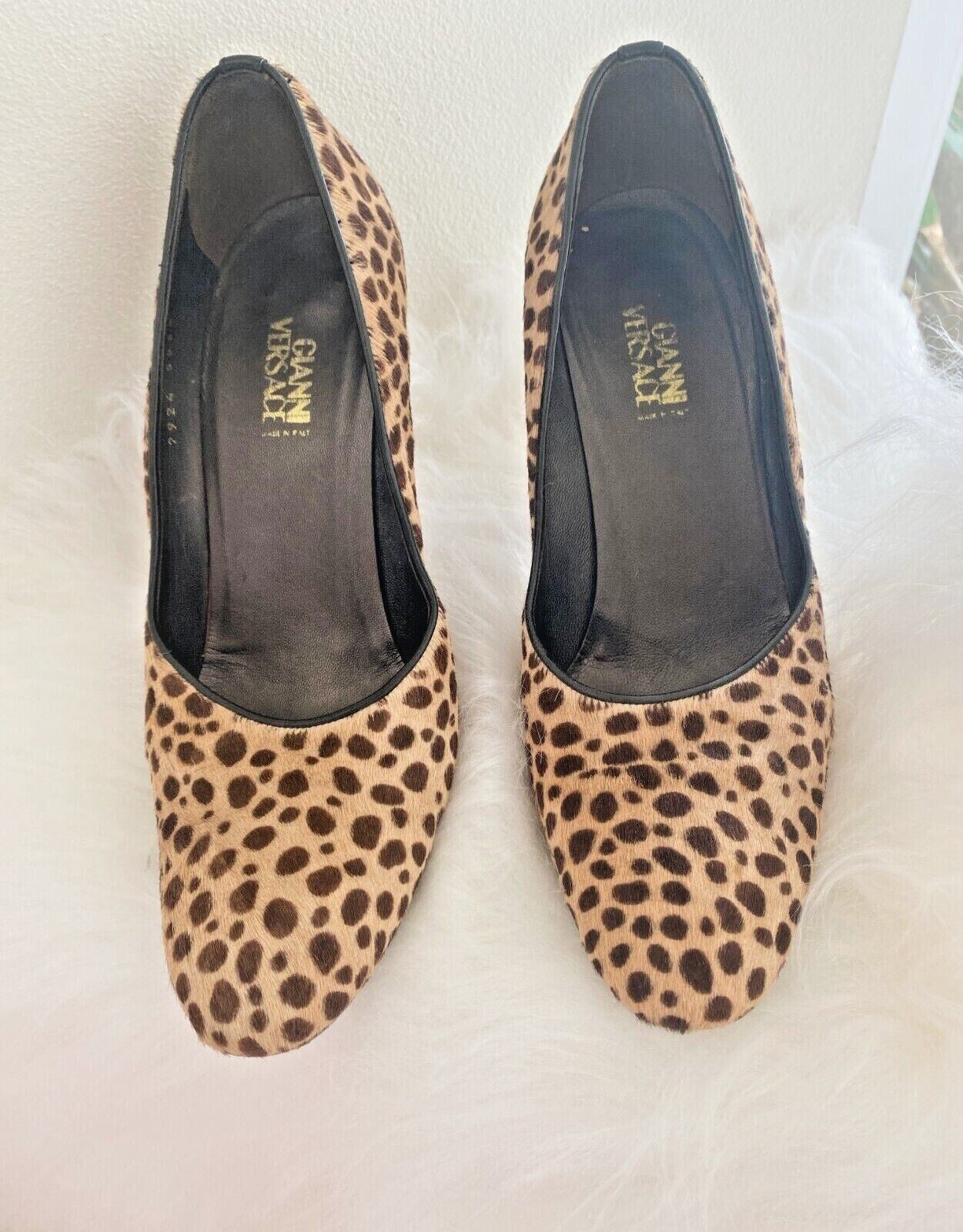 Gianni Versace Leopard Print Heels | Pumps, Great Condition, Leather, Size 38