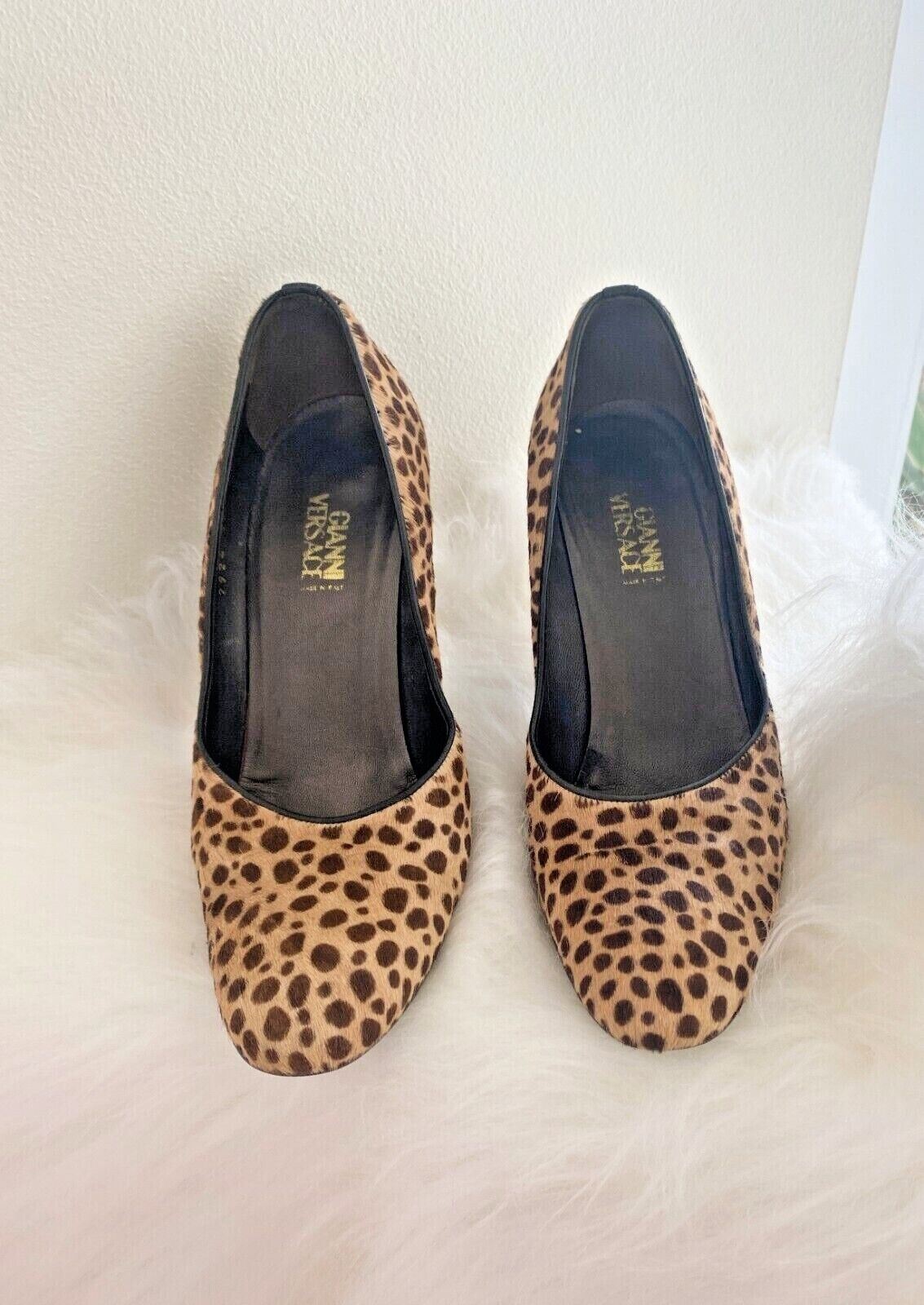 Gianni Versace Leopard Print Heels | Pumps, Great Condition, Leather, Size 38