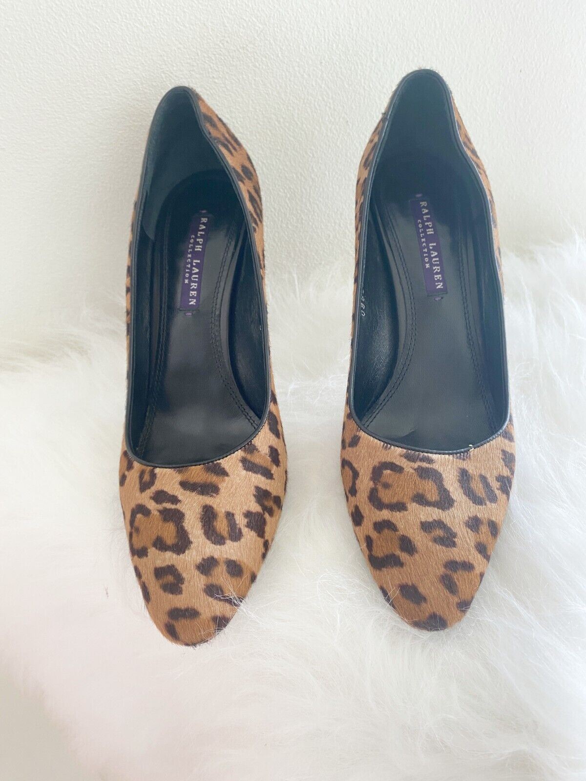 Ralph Lauren Collection Leopard Print Heels | Pumps Leather, Size US 7, Leather