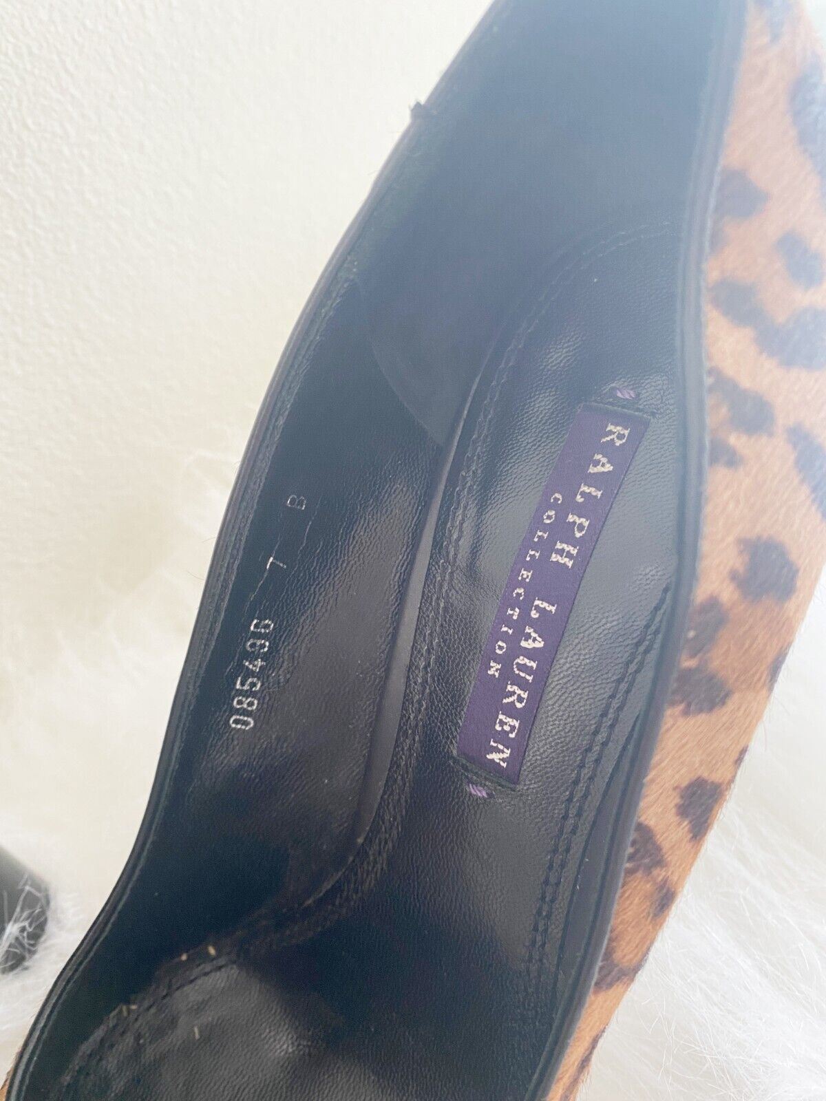Ralph Lauren Collection Leopard Print Heels | Pumps Leather, Size US 7, Leather