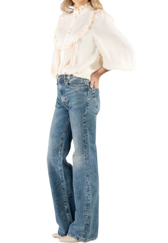 Zimmermann Billow Blouse | Silk / Viscose Blend, Frills, Dolman, Cream/Off White