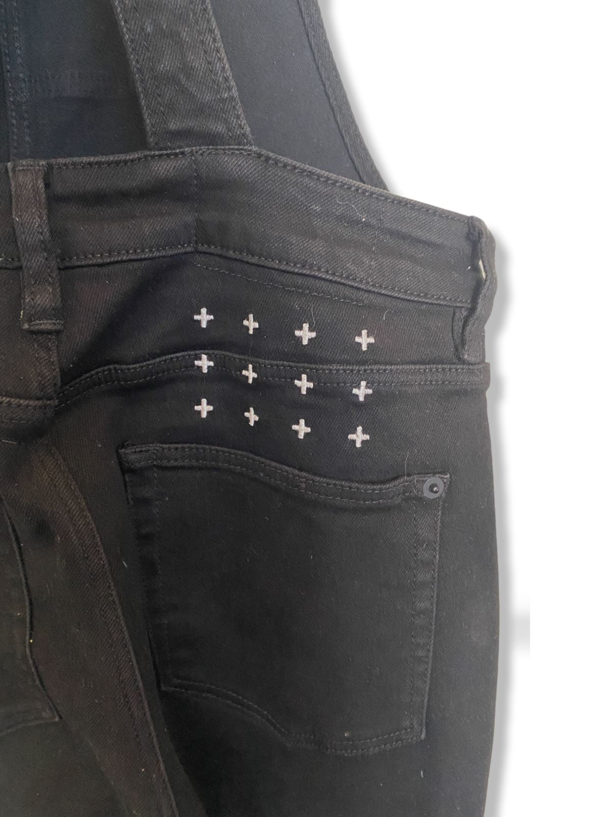 Ksubi Black Denim Dungarees / Overalls | Stretch, Women, Sz 26 But fits up to 28