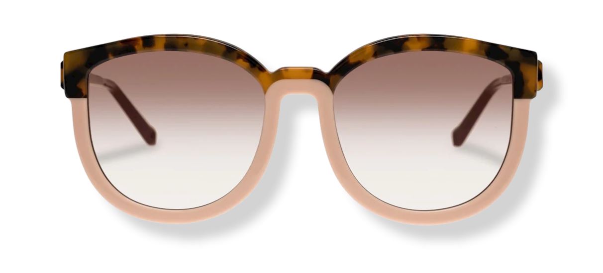 Karen Walker Super Hybrid Sunglasses | Putty Tort, Oversize, Biodegradable, Eco