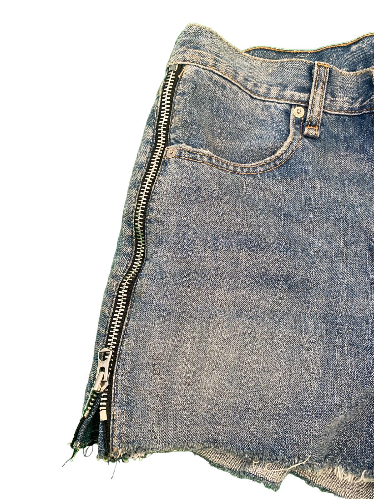 rag & bone Denim Maya High Rise Shorts| Medland Blue, Zipper, Sz 28, Light Wash