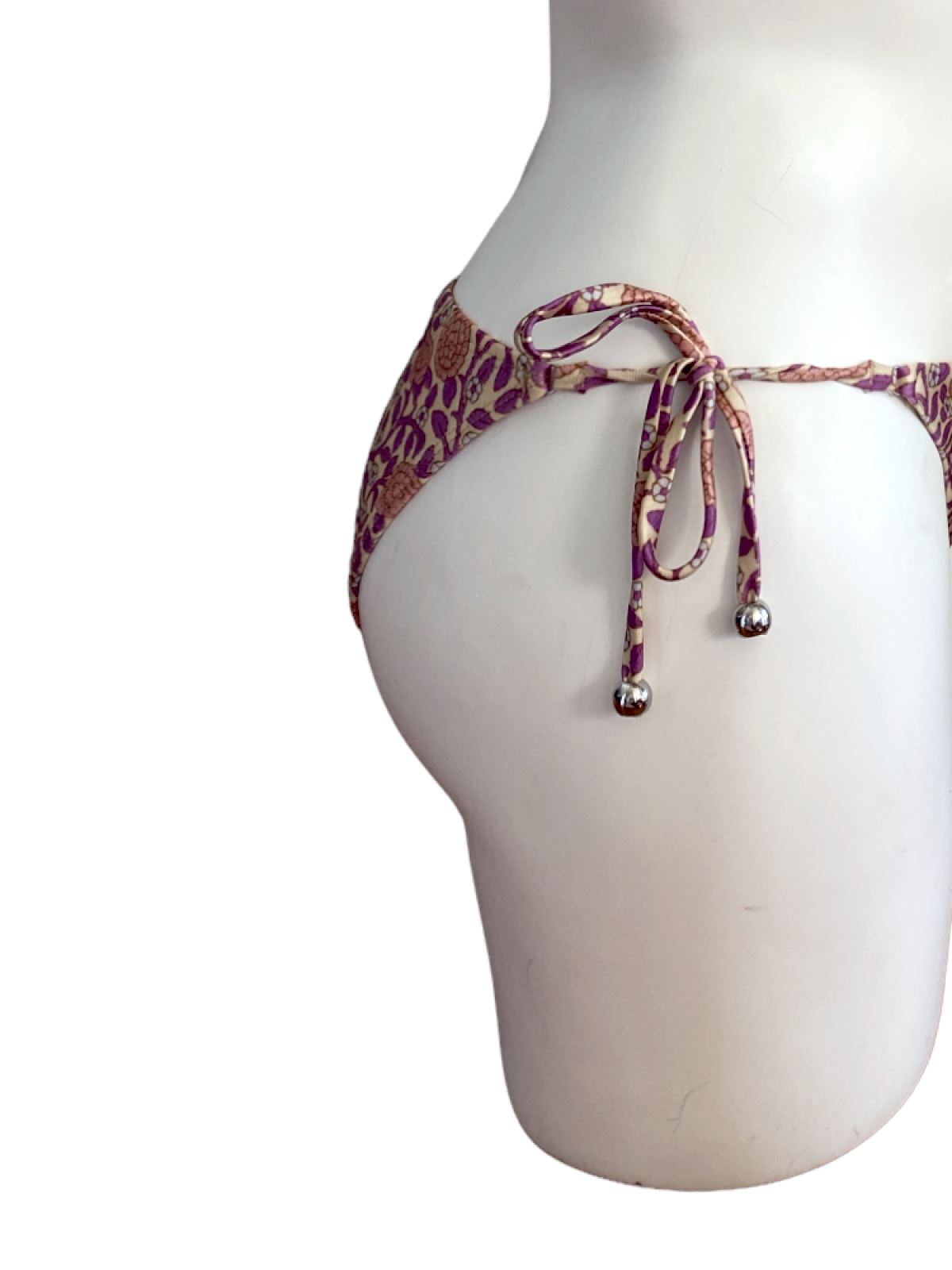 Zimmermann Caravan Tuck Bikini | Pink Floral, Shoulder/Pant ties, Triangle Top