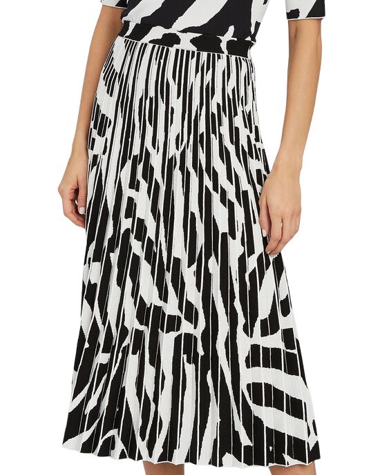 Proenza Schouler Pleated Zebra Midi Skirt | Stretch Knit, Elasticised, Sz Small