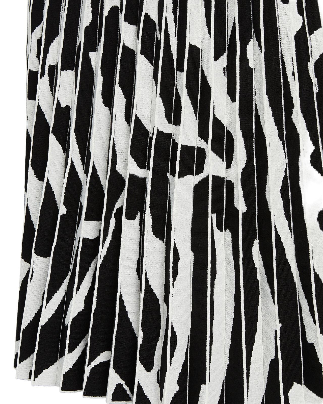 Proenza Schouler Pleated Zebra Midi Skirt | Stretch Knit, Elasticised, Sz Small