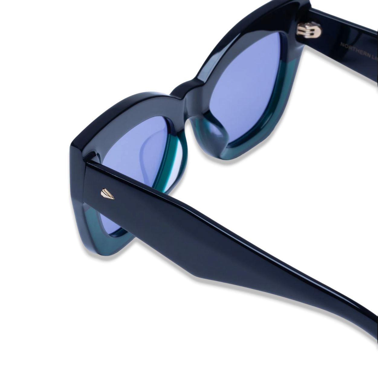 Karen Walker Northern Lights Sunglasses | Black / Emerald, Cats Eye, Oversized