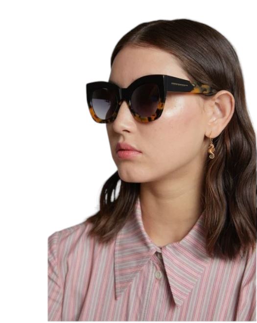 Karen Walker Northern Lights Sunglasses | Black / Emerald, Cats Eye, Oversized