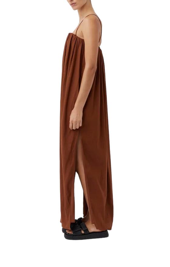 Camilla and Marc Fleur Gathered Dress | Rust/Brown, Spaghetti, Maternity Option