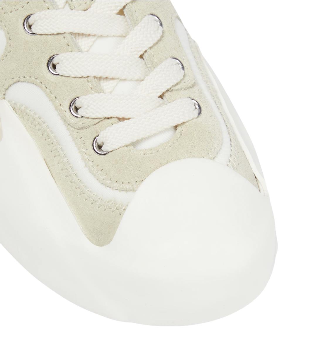 Zimmermann High Top Splash Sneaker | Trainers, White, Leather/Fabric/Rubber