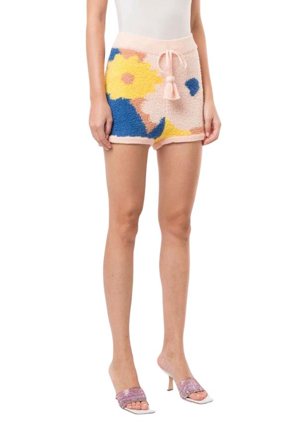 Alice McCall Sweet Talk Shorts |Sz S, Pink, Fluffy Knit/Terry, Pink/Peach Floral
