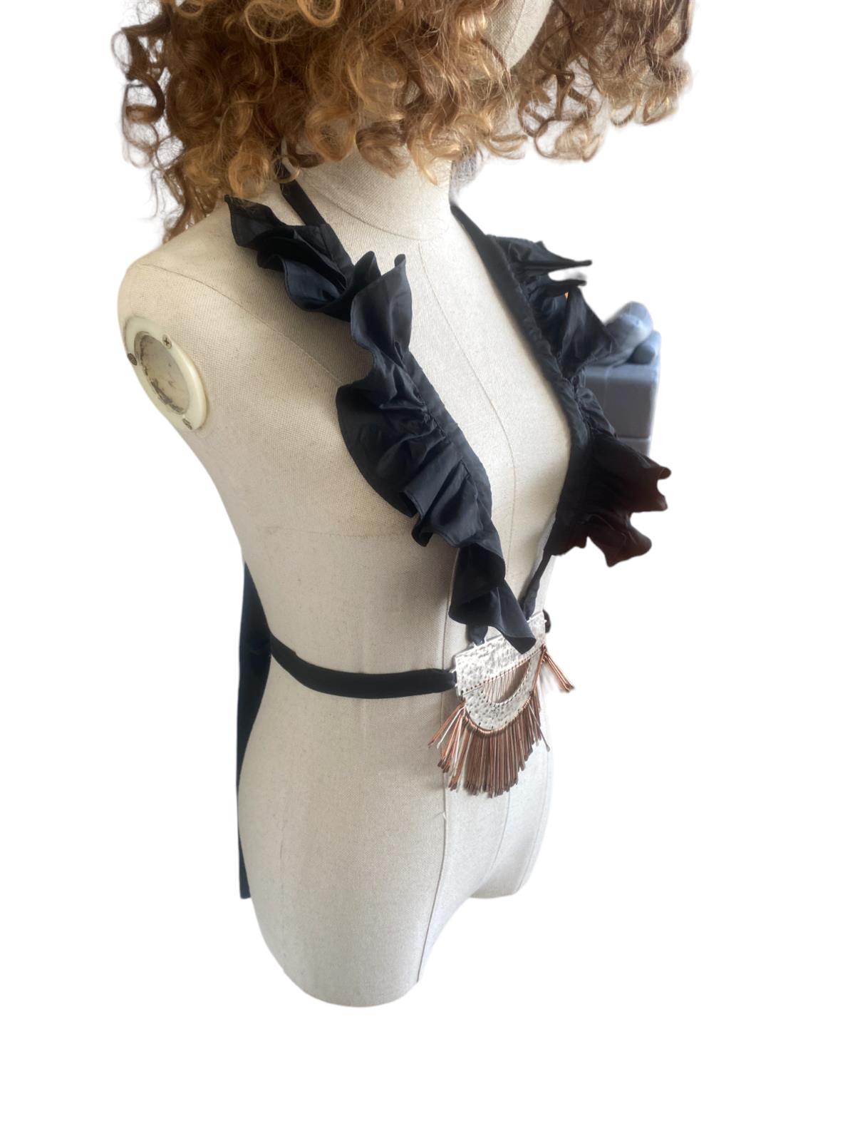 Sass & Bide Semi-Vintage Harness/Body Jewellery, Festival, Black, Silk Harness