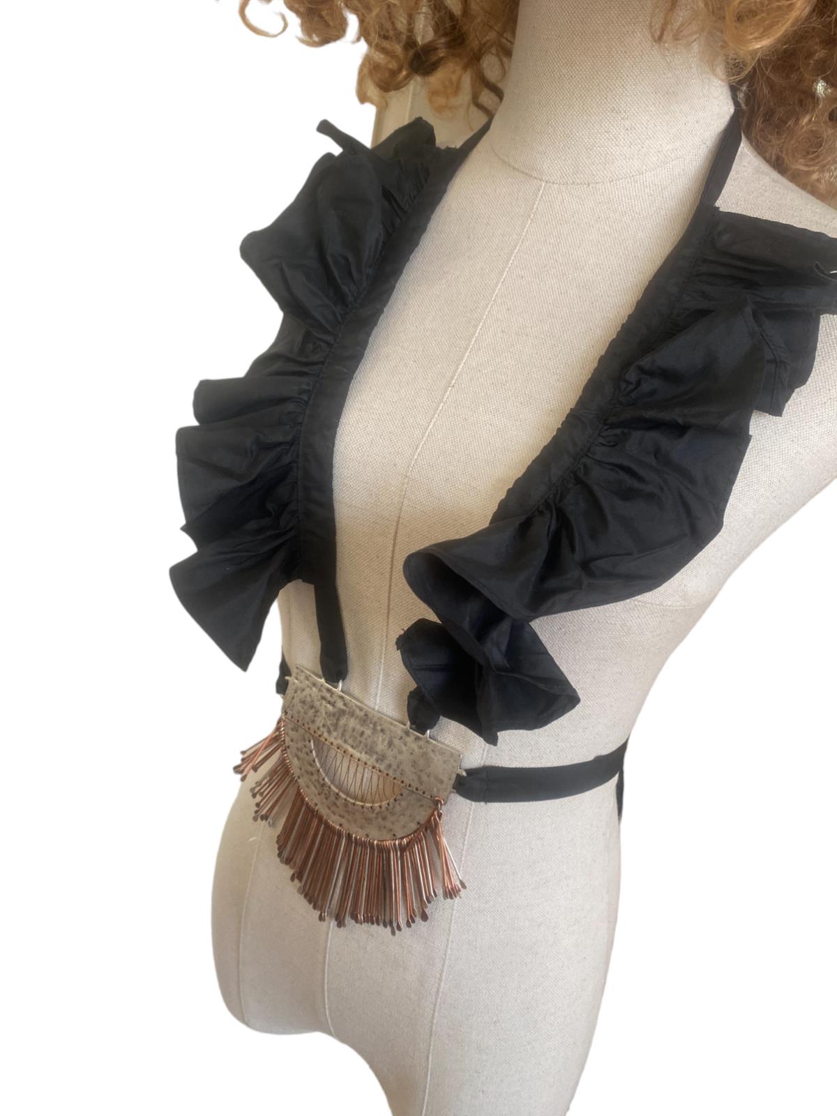 Sass & Bide Semi-Vintage Harness/Body Jewellery, Festival, Black, Silk Harness